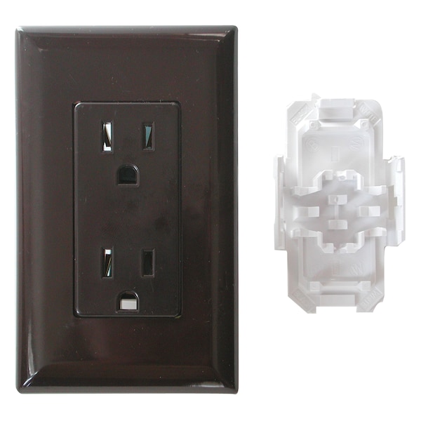 Diamond Group By Valterra Diamond Group by Valterra DG15BRVP Decor Receptacle with Cover - 15A, 125V, Brown DG15BRVP - main